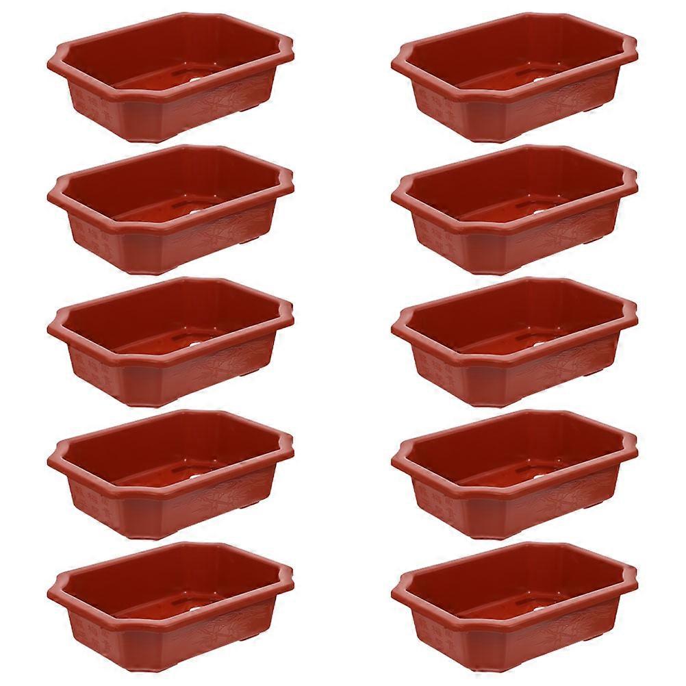 10Pcs Bonsai Training Pots Plastic Rectangular Planter Pot for Planting