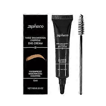 Zephoco Golden Three-Dimensional Eyebrow Cream definieert gemakkelijk natuurlijke wenkbrauwvormen, is makkelijk in te kleuren, blijft lang zitten en zorgt voor een gladde make-uplook.