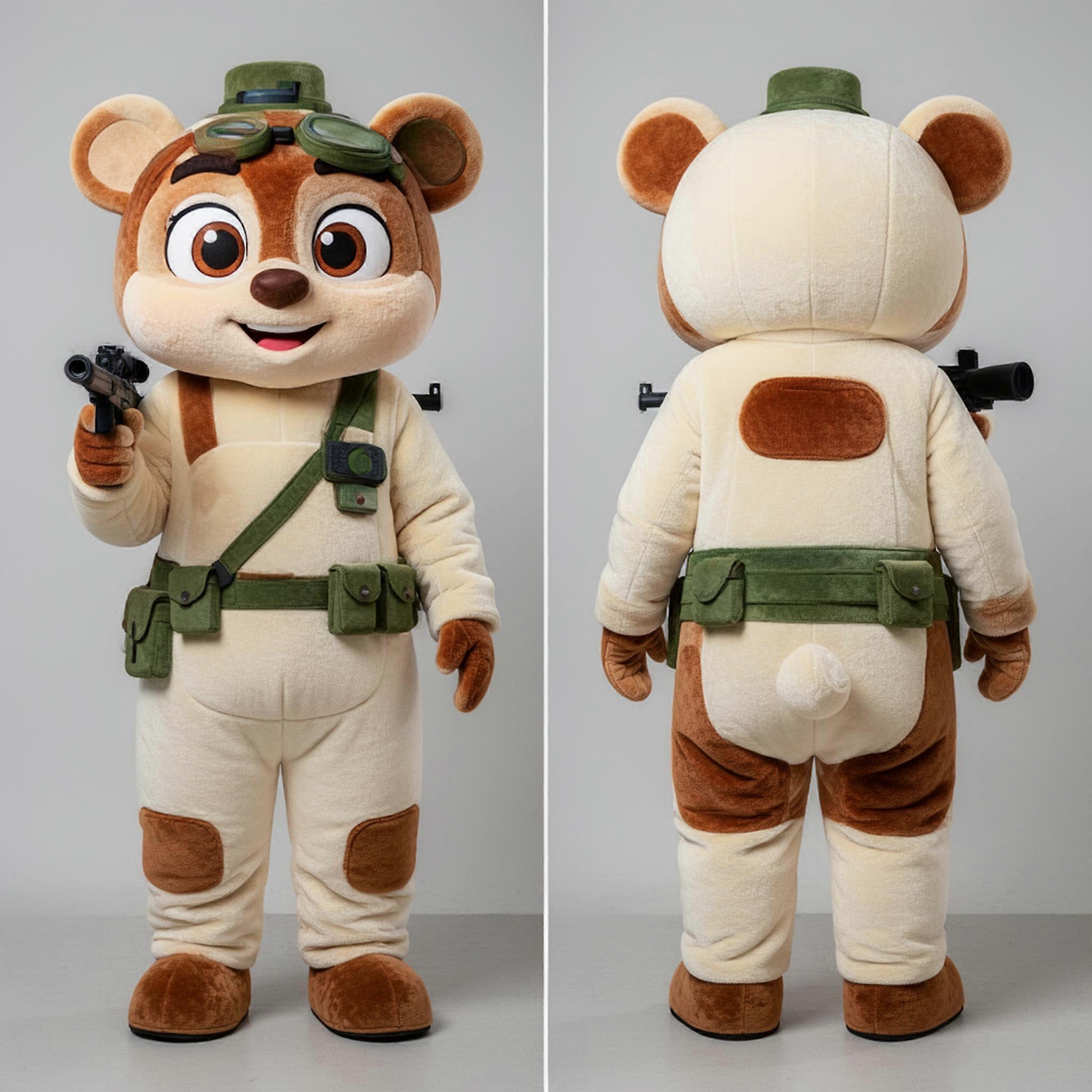 MASTICOT Cream Broad Shouldered Sniper Mascot