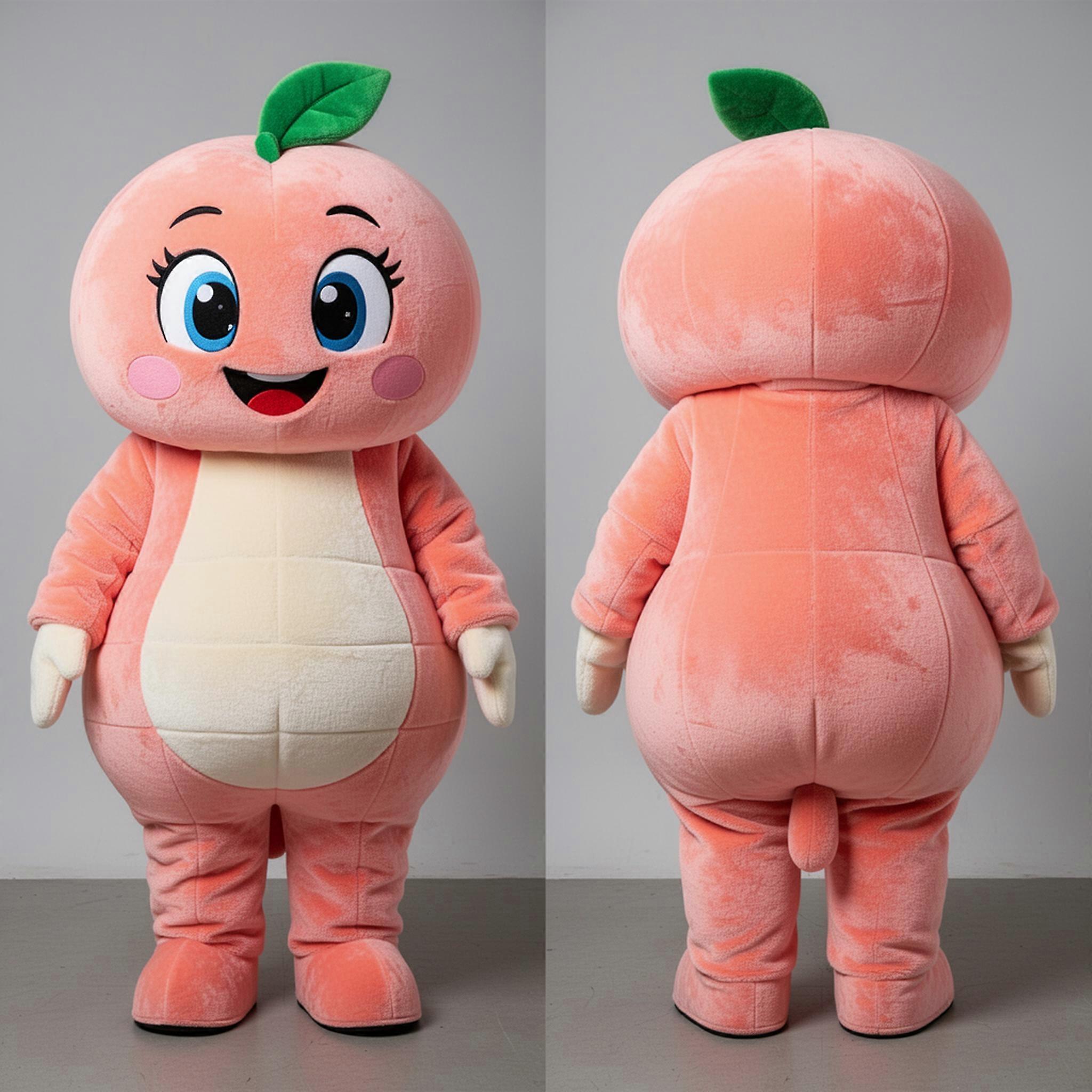MASTICOT Peach Rounded Gyro Mascot