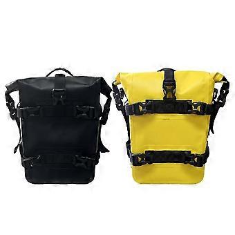 Rear Bike Bag Waterproof Scratch Resistant Large Capacity Yellow for Cycling Outdoor Travel Camping