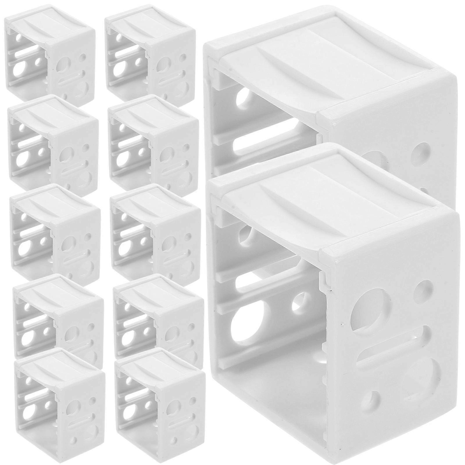 Mini Blind Brackets Blind Hold Down Brackets for Window 12Pcs White ABS