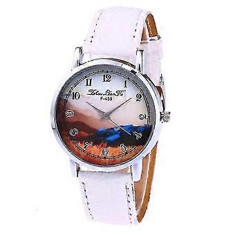 Men Quartz Watch Classic Leather Strap Round Dial Simple Watch Gifts