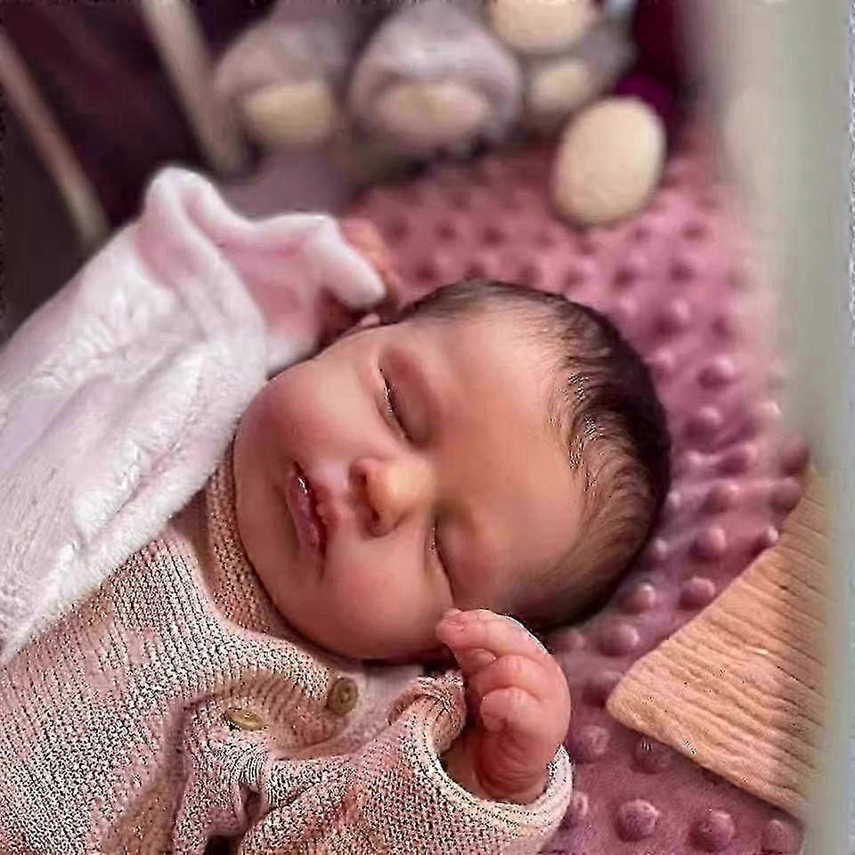 Boneca Reborn Realista de 19 Polegadas com Corpo Macio - Boneca Bebe Realista para Presente de Natal & Surpresa
