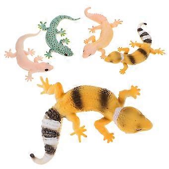 4pcs Realistic Lizard Figurines Set for Kids, Plastic Reptile Models for Education and Terrarium Decor