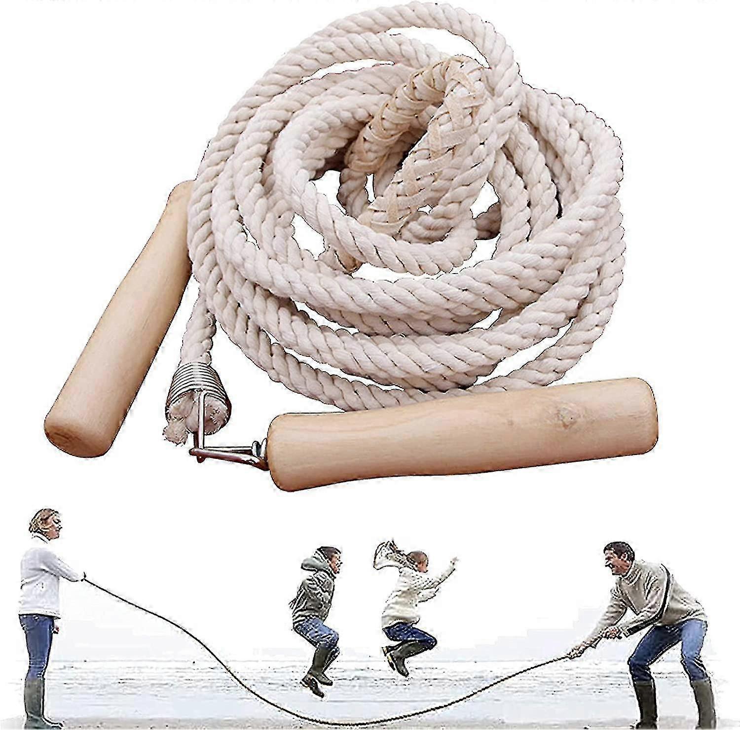 School-Sized Wooden Handle Jump Rope