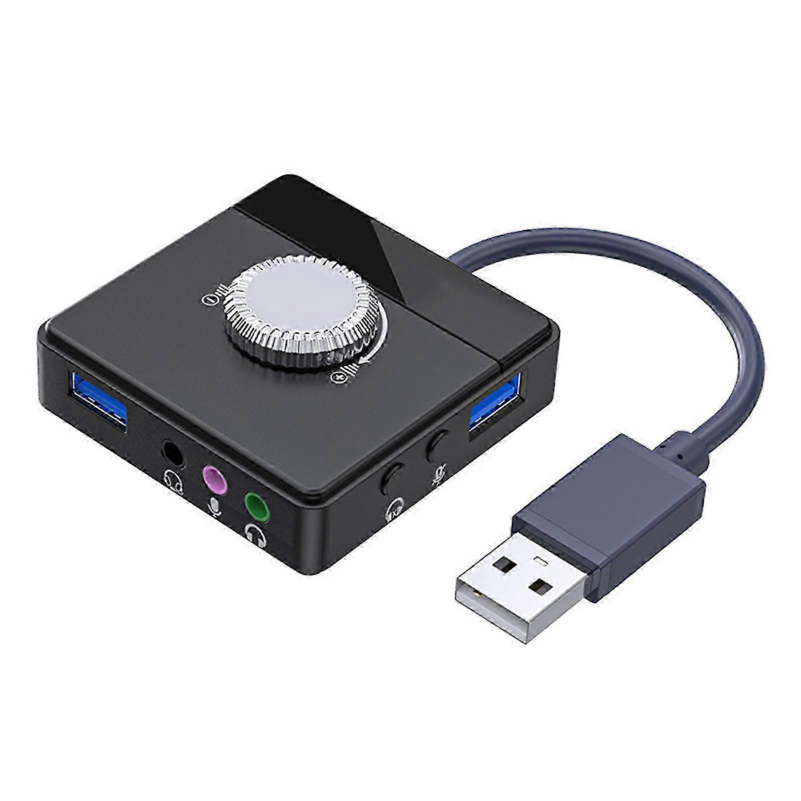 USB Audio Adapter with Mute