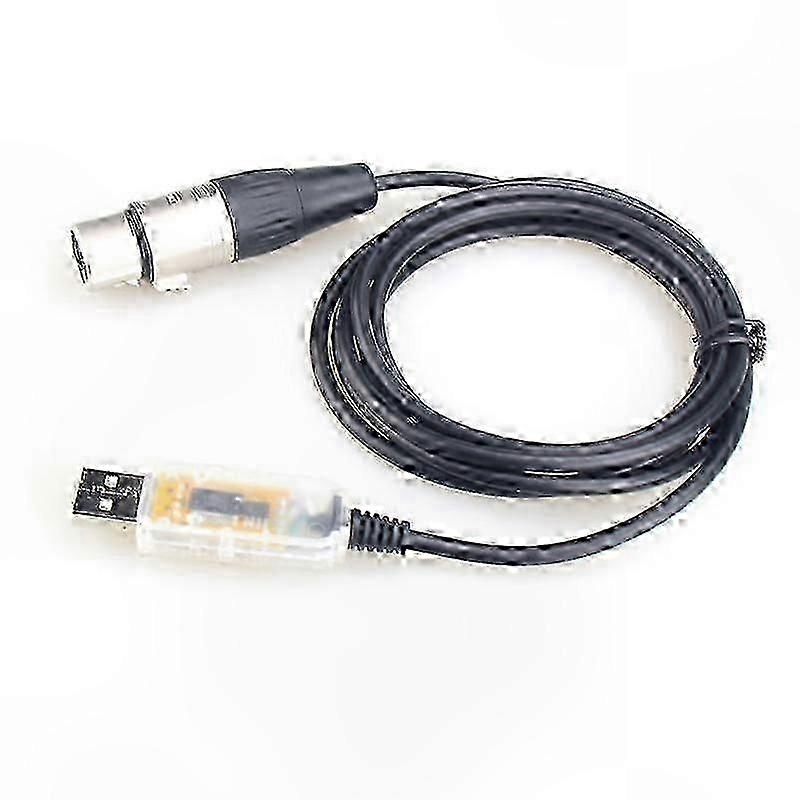 High-quality DMX512 USB interface cable compatible with LED stage lighting control and dimming solutions