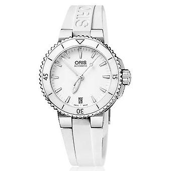 R.oris sra.divers 36mm.bis.ceram-esf.bl. AnalogY Women's Watch with Or73376524156RS Rubber Bracelet