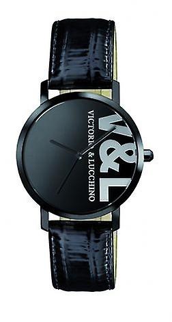 V & l hours on 5th Avenue Watch for Unisex Analog Quartz with Cowskin Bracelet VL037604