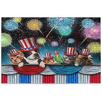 500 Piece Fourth of July Jigsaw Puzzle for Adults and Kids, Easy Assembly with Fullsize Poster