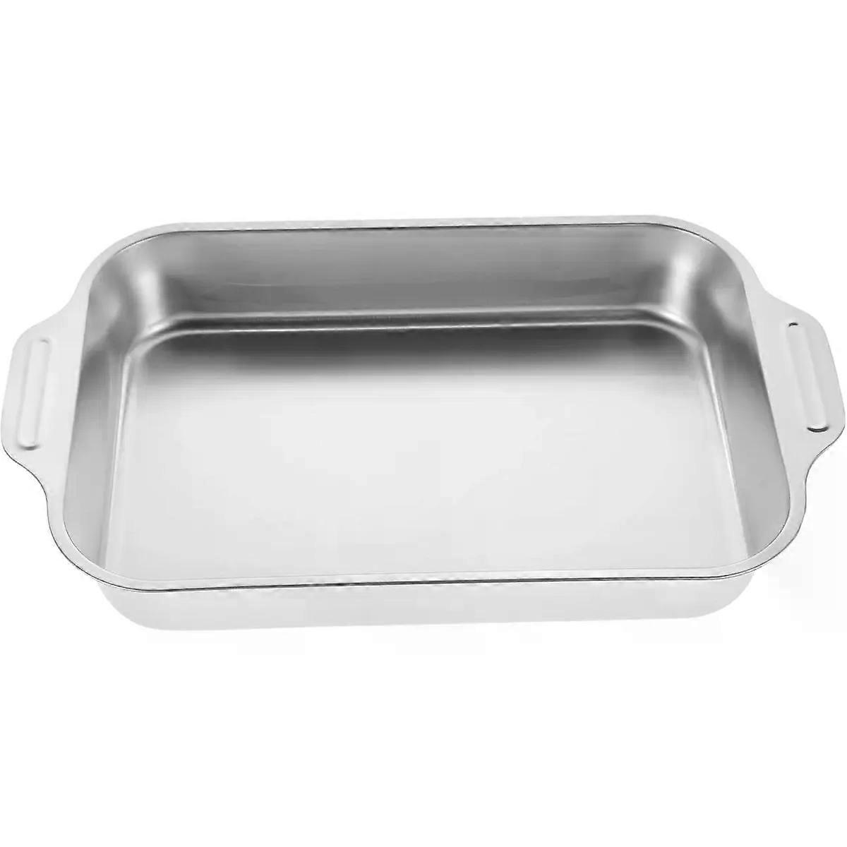 Steel Roaster Rectangular Fish Grilling Tray for Home