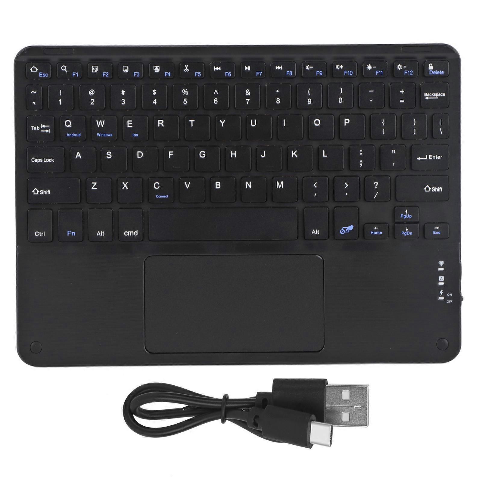 Wireless   Keyboard Touch MultiFunction External Computer Accessories     10in(Black )