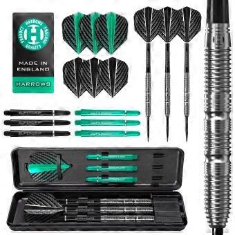90% Tungsten Steel Tip Darts Set | 21 g tot 26 g alle gewichten beschikbaar | Enorme 17-delige bundel met Supergrip shafts, flights & reisetui