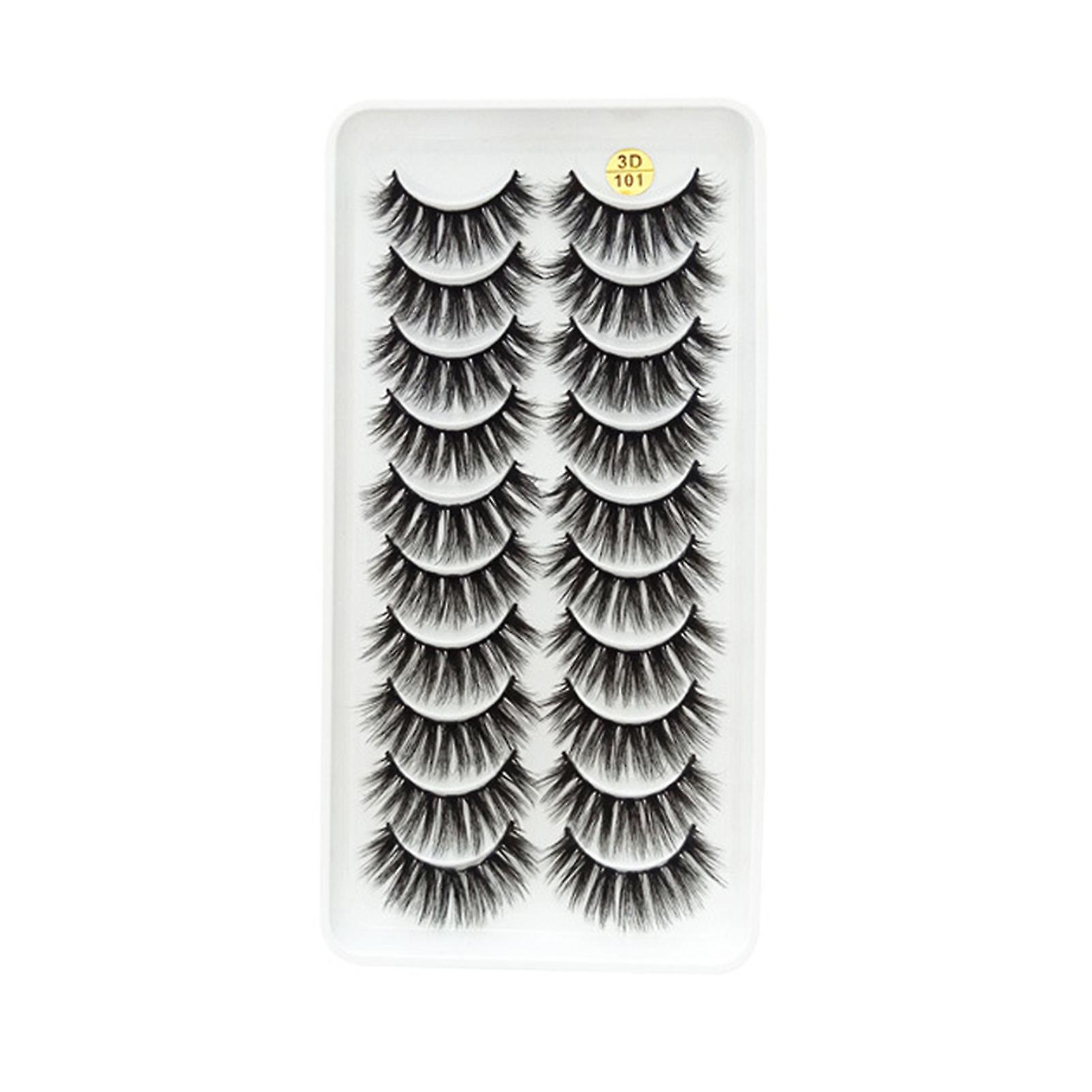 10 Pairs Multi Layered False Eyelashes Fluffy Volume Lashes 3d Layered Effect