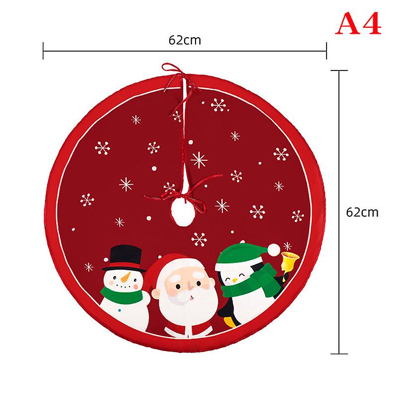 Christmas Creative Exquisite Printed Tree Skirt Xams Tree Bottom Decor Merry