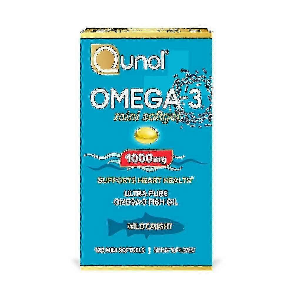 Qunol Omega-3 Pills, 1000 Mg, Mini Softgels, 120 Ea