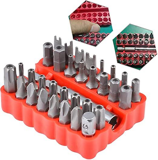 Tamper Proof Security Hex Head Screw Bits with Magnetic Holder Set for Extension Bits 33 Bits