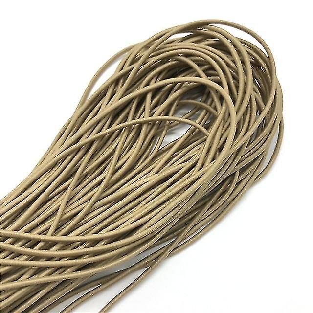 Khaki 5yards 2mm Colorful High Elastic Round Elastic B Round Elastic Rope Rubber