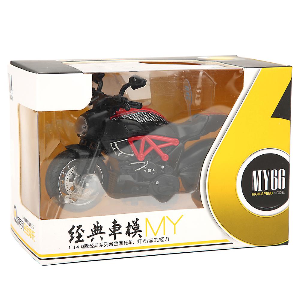1: 14 Scale Child Motorcycle Model Pull Back Toy High Simulation With Light Sound