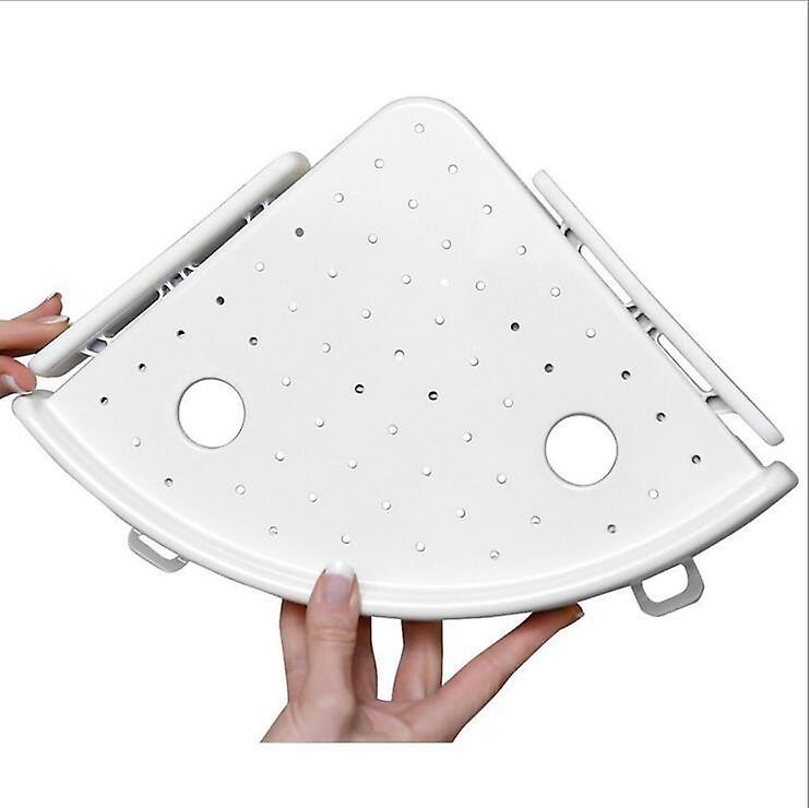 Bathroom Accessories Corner Stand, White