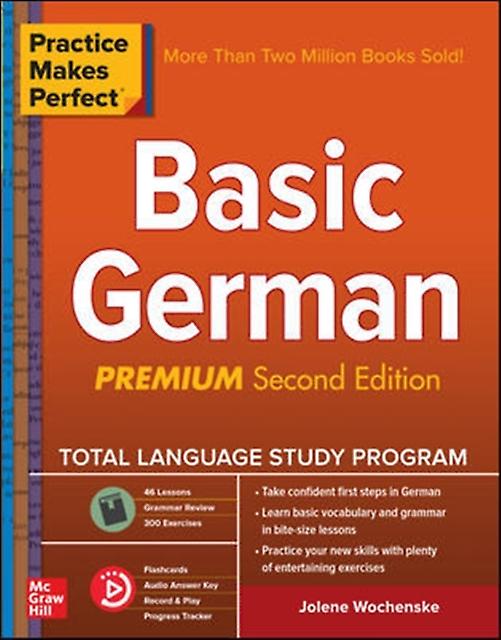 Practice Makes Perfect Basic German Premium Second Edition by Jolene Wochenske Paperback Book