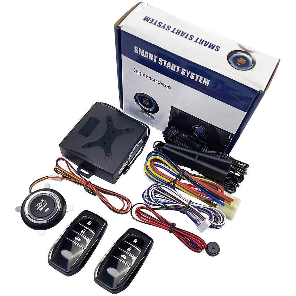 Universal Start Stop Keyless Entry Engine Start Alarm System Push One-button Start Vehicle Remote Starter Smart Car System