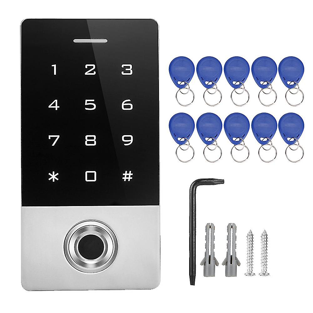 Metal Access Control Fingerprint Card Reader For Door Lock With 10 Key Buckle Card Id