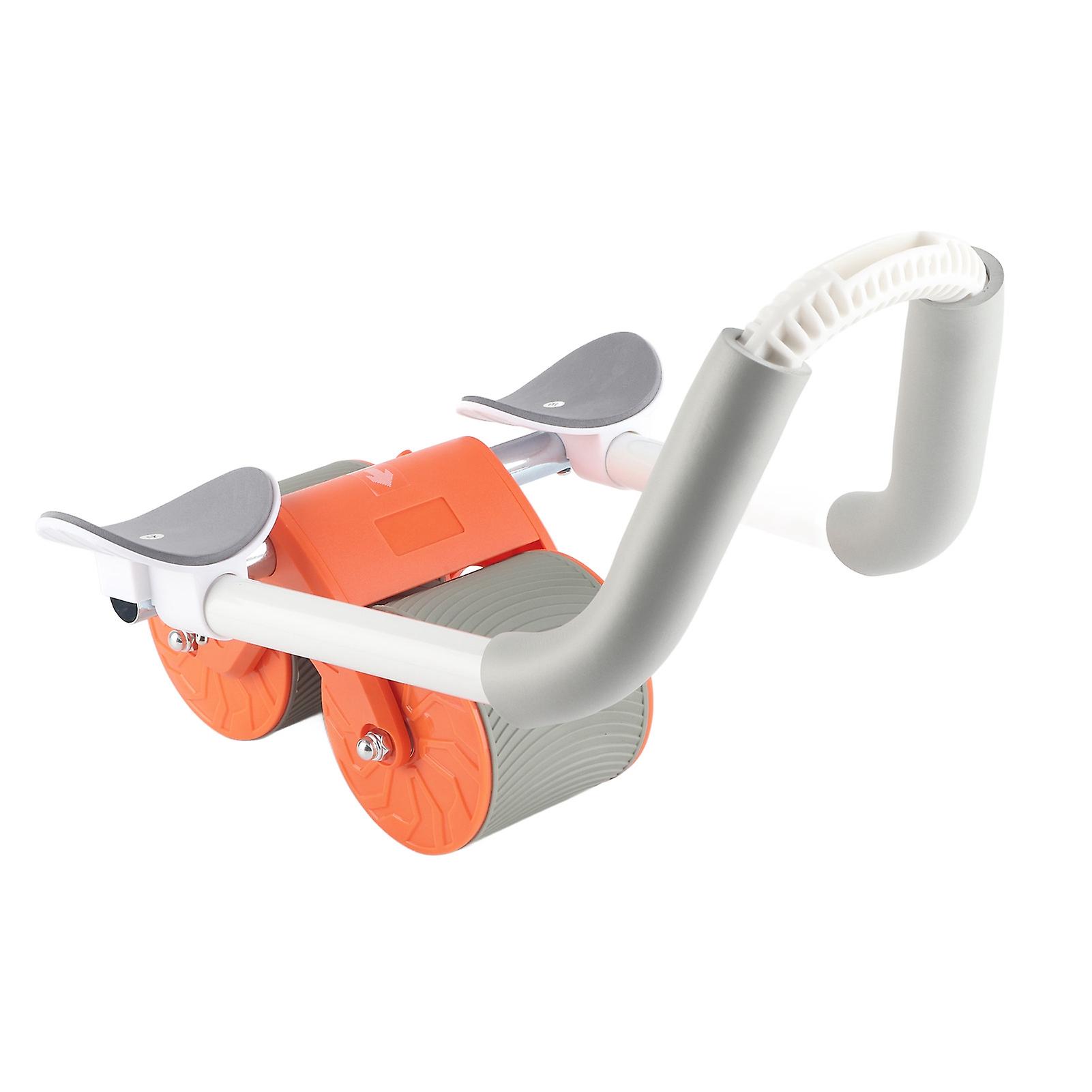 Automatic Rebound Abdominal Wheel with Elbow Support Strength Training Intelligent Display Core Workout Roller Orange 