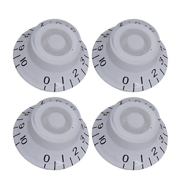5x4x Guitar Volume Tone Control Knobs for LP Guitar White Black Words