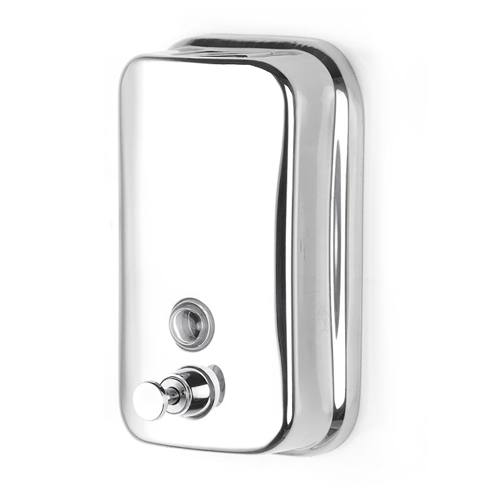 800ml Wall Mounted Manual Soap Dispenser, Stainless Steel Commercial Soap Dispenser, Refillable Liquid Soap Dispenser