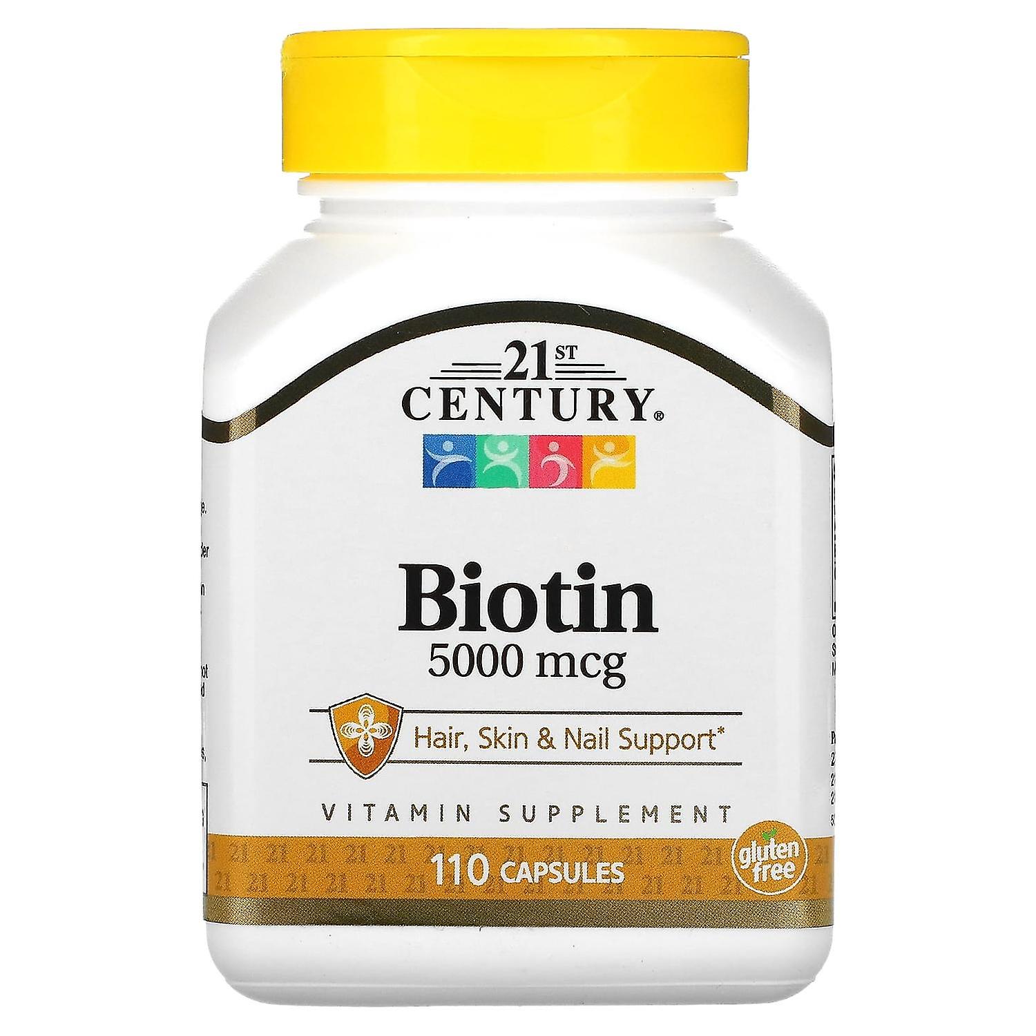 21st Century, Biotin, 5,000 mcg, 110 Capsules