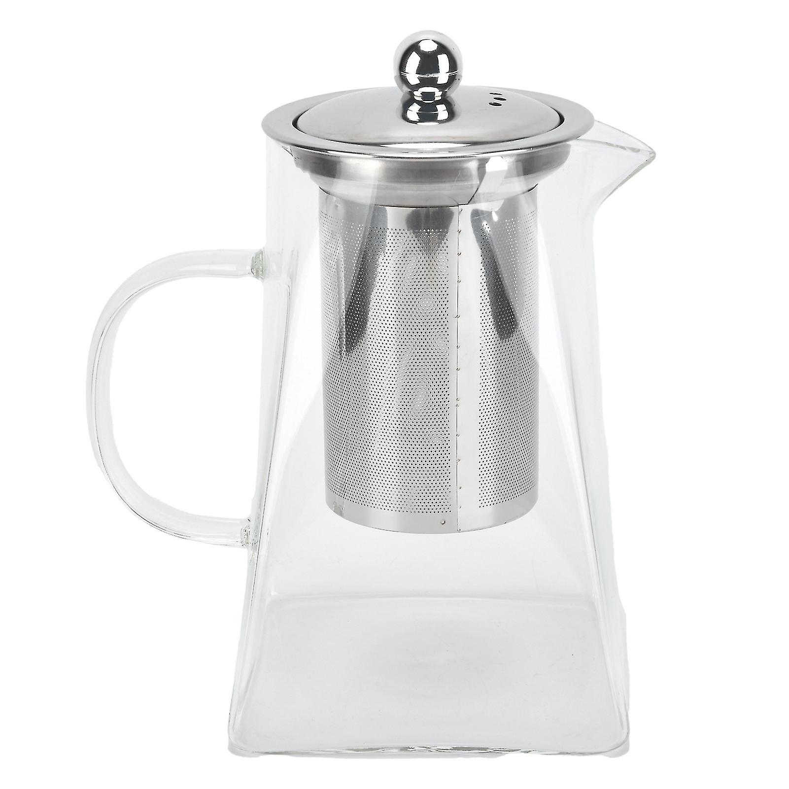 Glass Teapot, Stainless Steel Filter, Tea Brewing