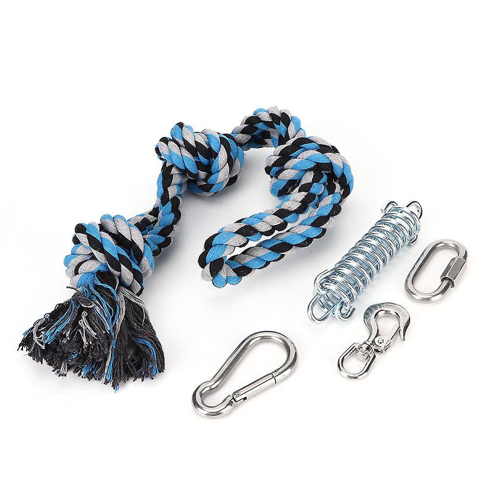 Cotton Rope Chew Toy, Stainless Steel Spring, Large Dogs