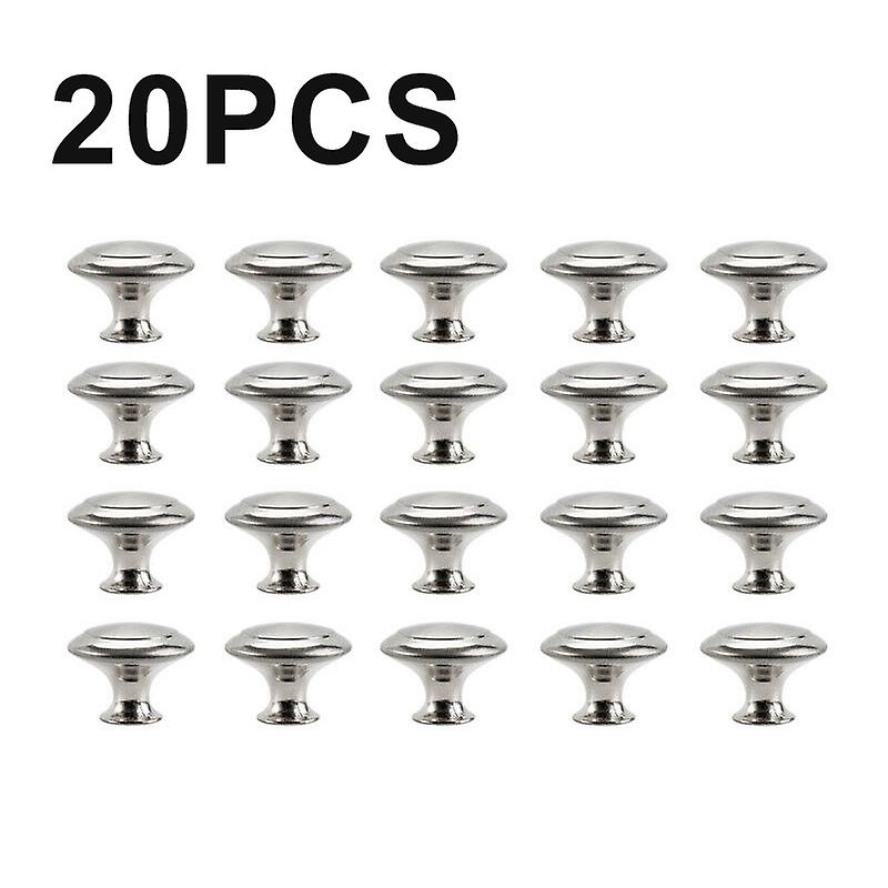 20Pcs Stainless Steel Knobs Round Handles Drawer Kitchen Cupboard Cabinet Pulls