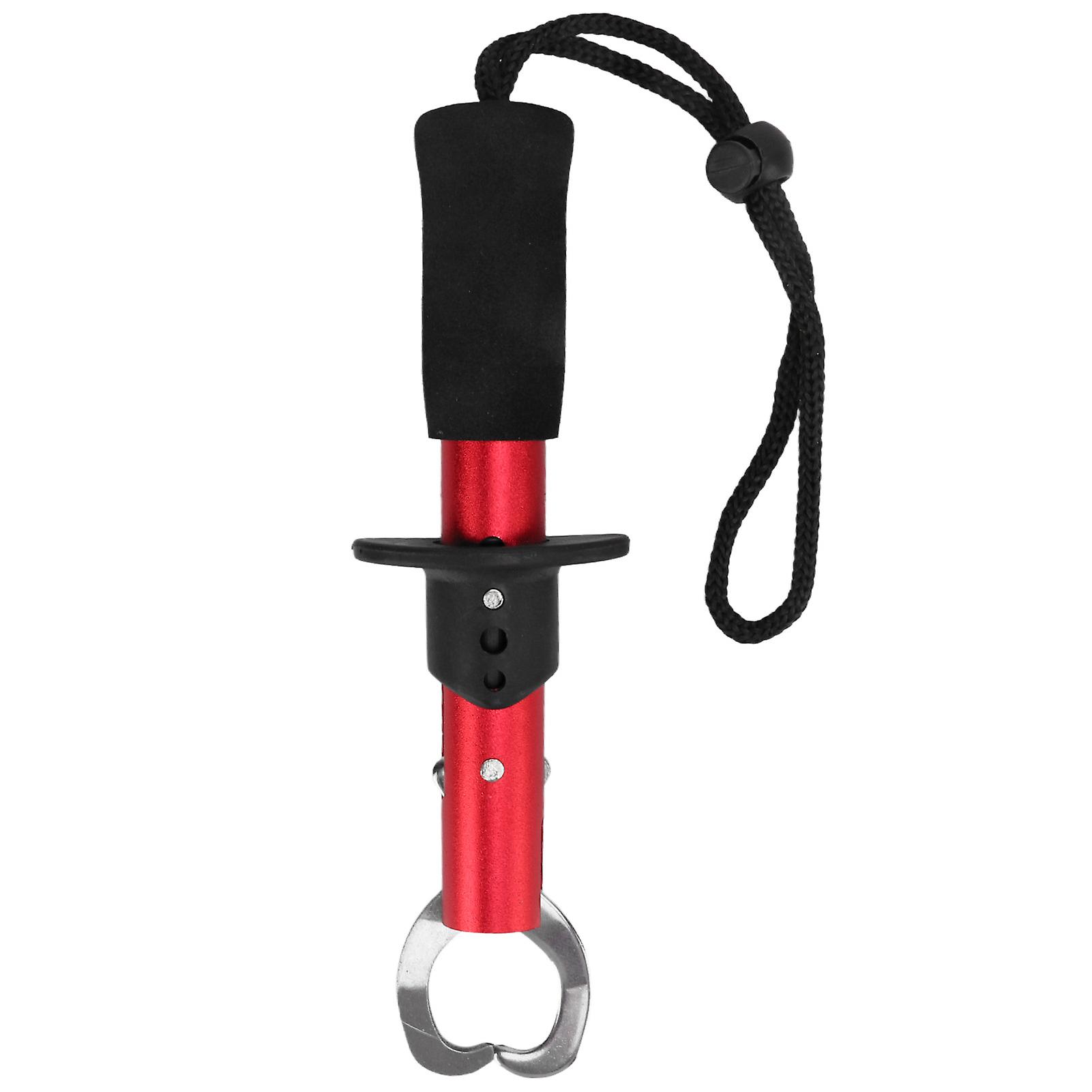 Stainless Steel Fish Gripper Fishing Tool with Wrist Strap Fishing Accessories Red