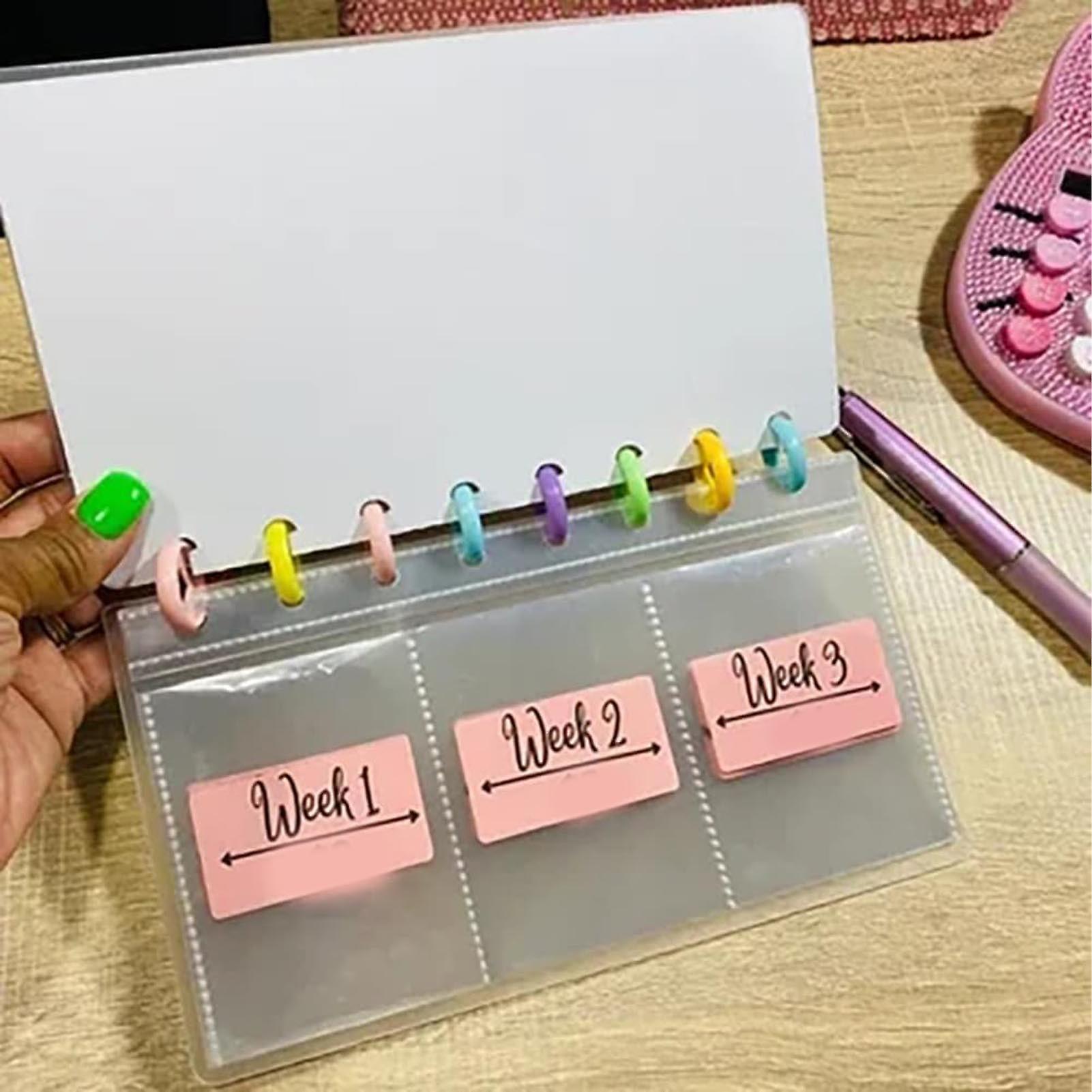 Sparmappe 52 Wochen Geldspar-Herausforderung Mappe Budgetbinder Geldbinder Geldbinder für Bargeld