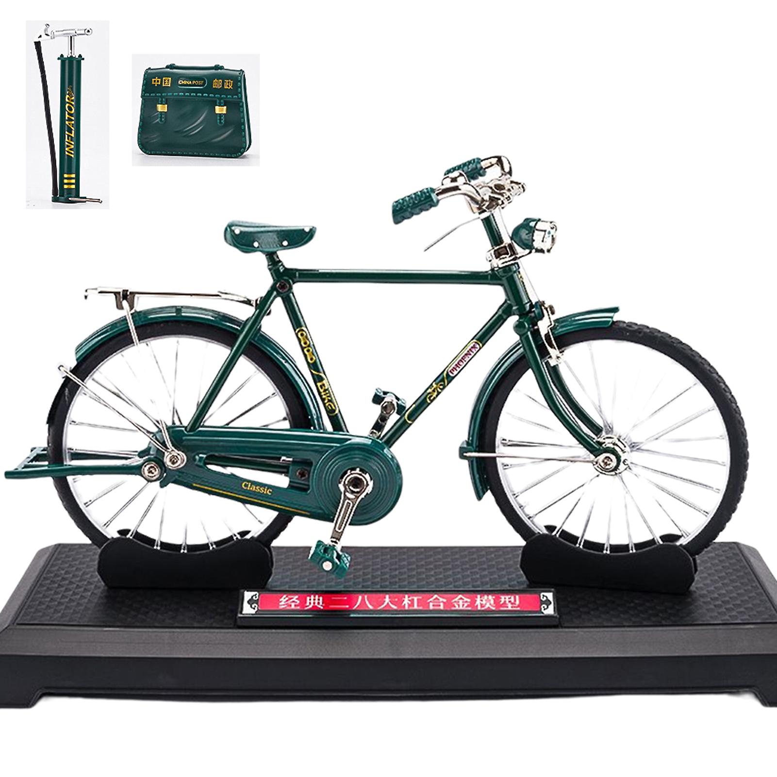 Retro Bike Model Ornament Miniature Collection Decorative Die-cast Toy Retro Classic Metal Art Bike Model