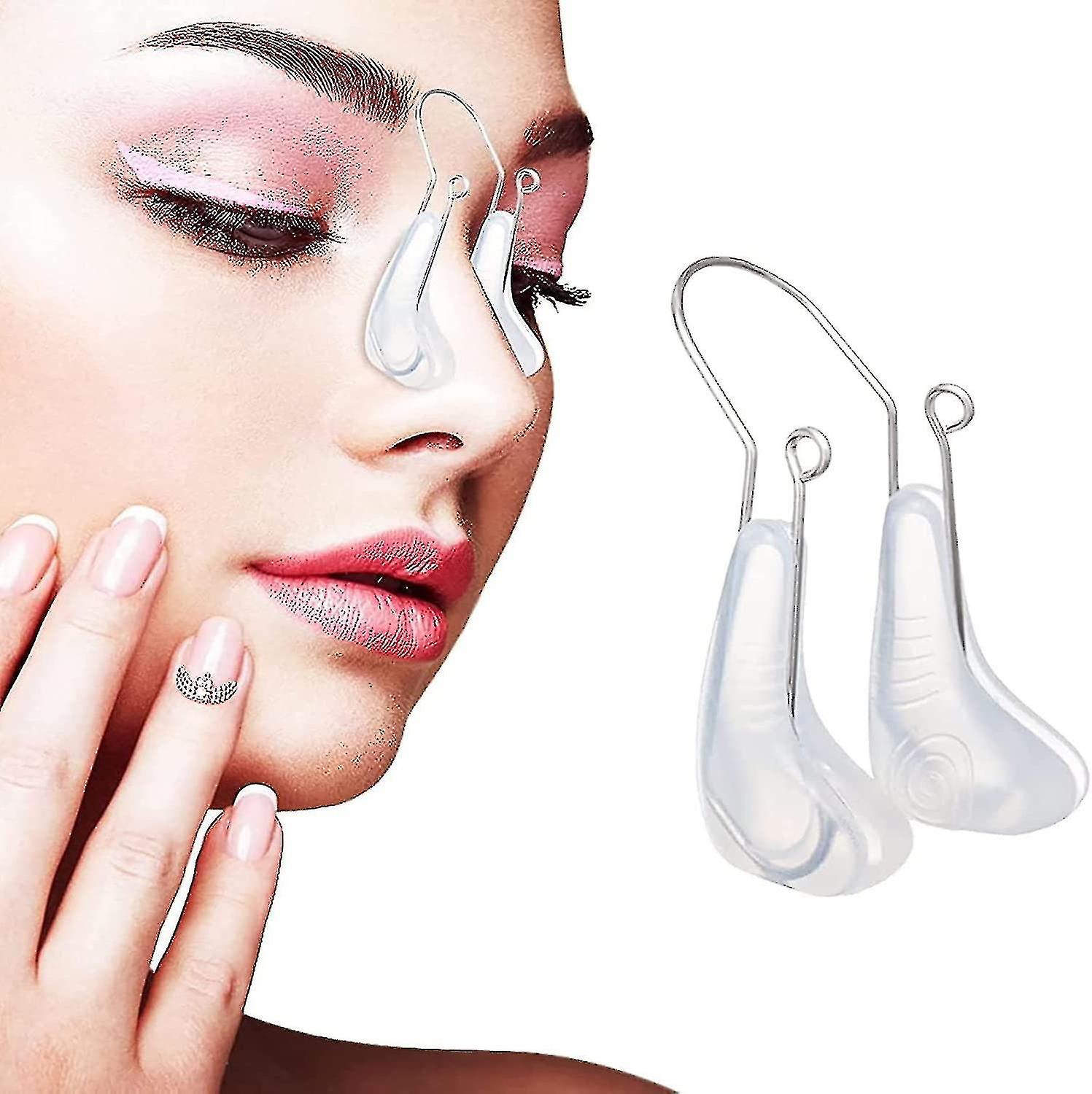 2 قطعة الأنف المشكل ، الأنف مستقيم الأنف ، الأنف المشكل كليب ، أداة رفع الأنف سيليكون السلامة
