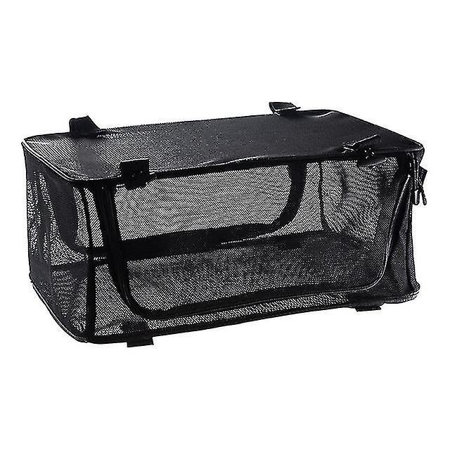 Outdoor Dishware Storage Bag Portable Folding Fiber Mesh Hanging Bag Kitchen Utensils Drain For Camping Picnic Bbq