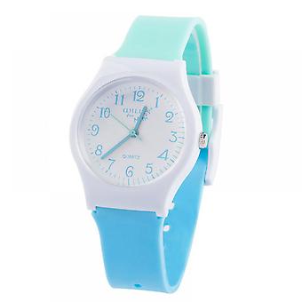 SUJI Colorful Boys Girls Watches,Teenagers Student Time Wrist Watch Soft Silicone Band(Green)