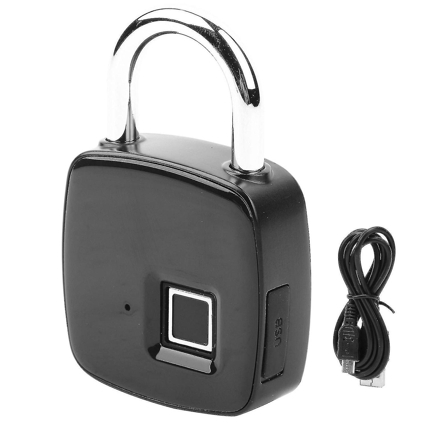 Smart Fingerprint Padlock USB Rechargeable Keyless Anti-Theft Lock Dormitory Home Locker Warehouse