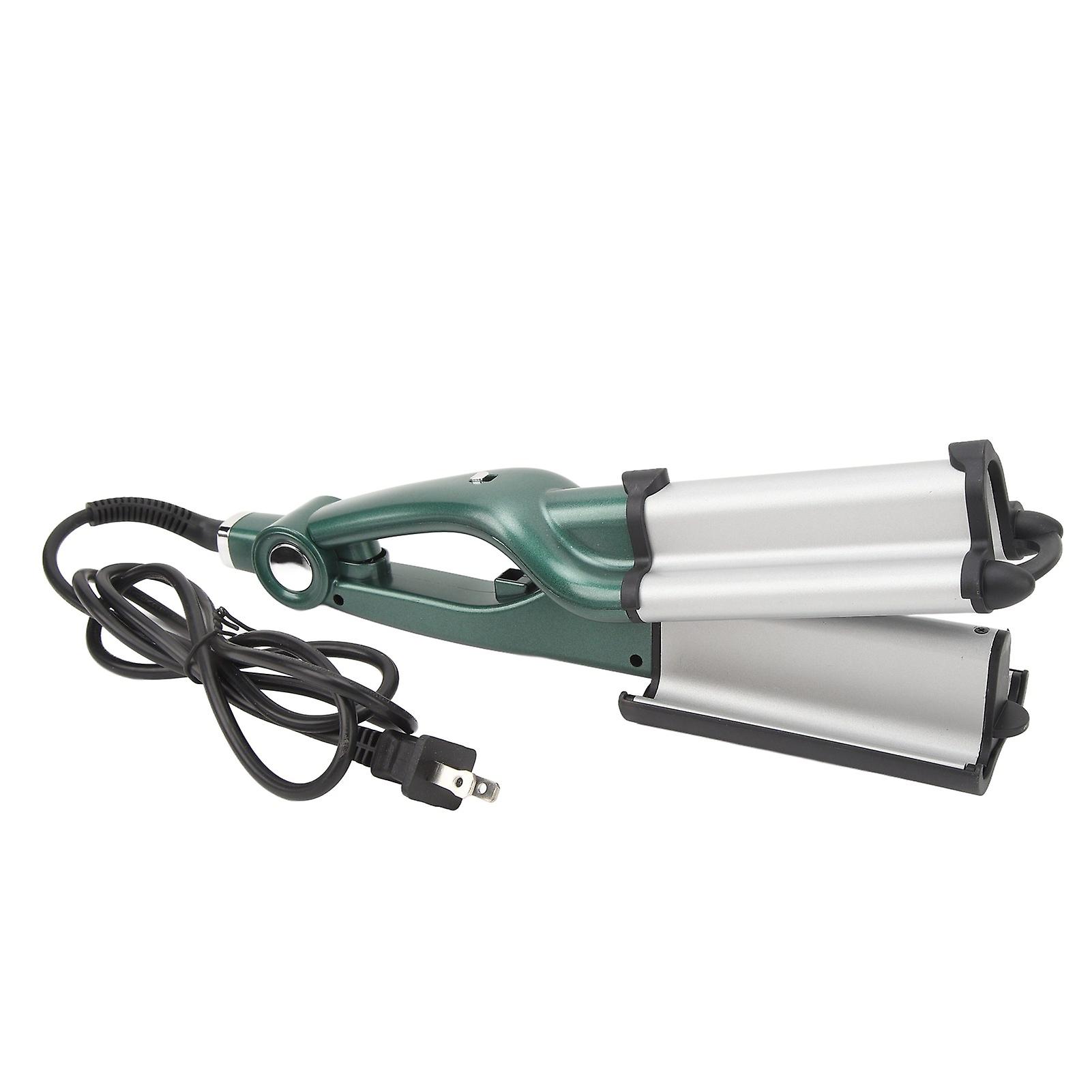 Green Electric Deep Waver with Quick Heat & Adjustable Temp, US Plug (110-240V)