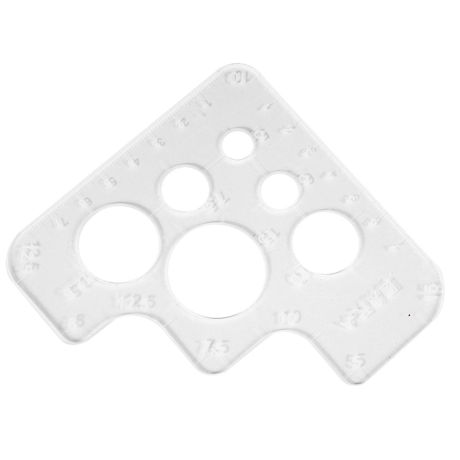 Clear Acrylic Circle Corner Hole Stitching Template Stencil Leather Positioning Tool (Type A)
