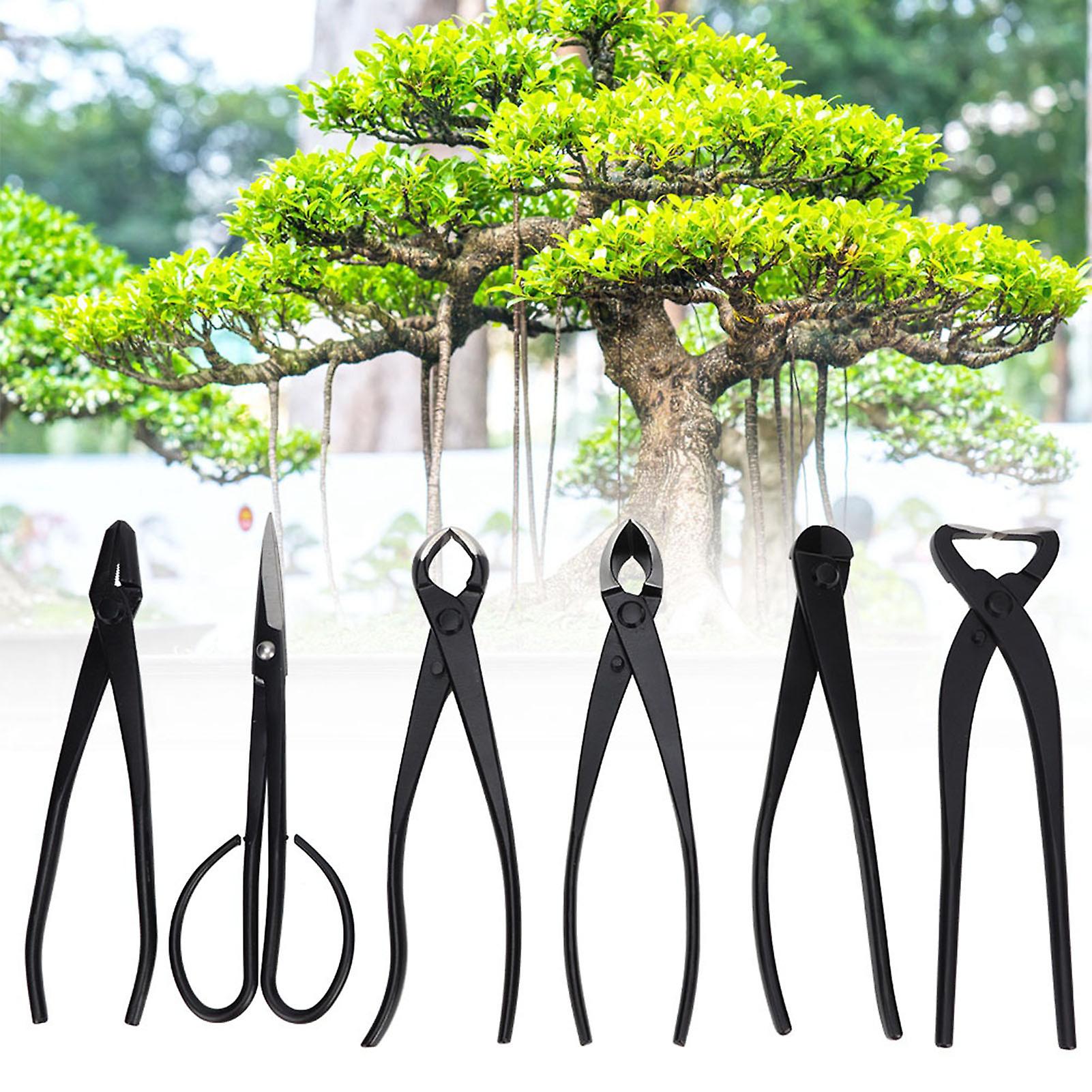 6pcs Bonsai Garden Plant Scissors Trimming Cutting Multifunctional Tool Set with Storage Bag