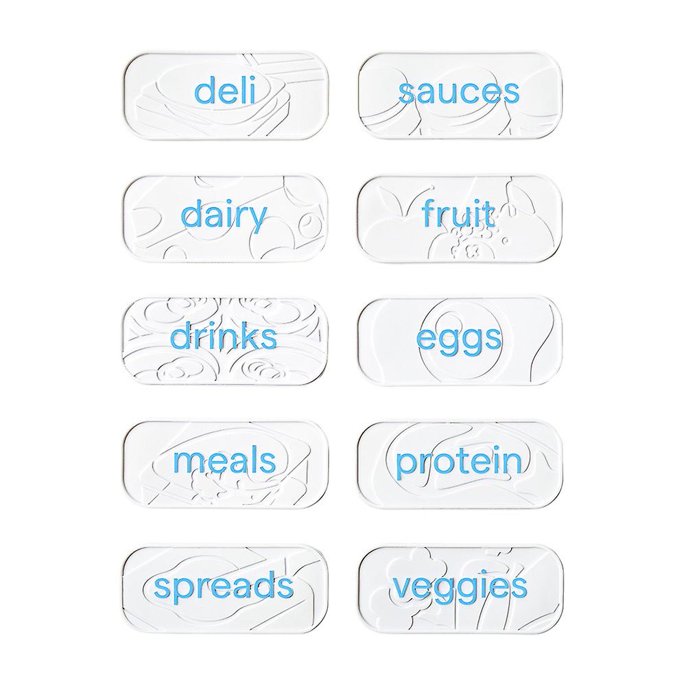 Youcopia Reusable Thick BPA-free Bright Re-Stickable Fridge Labels (Pack of 10)