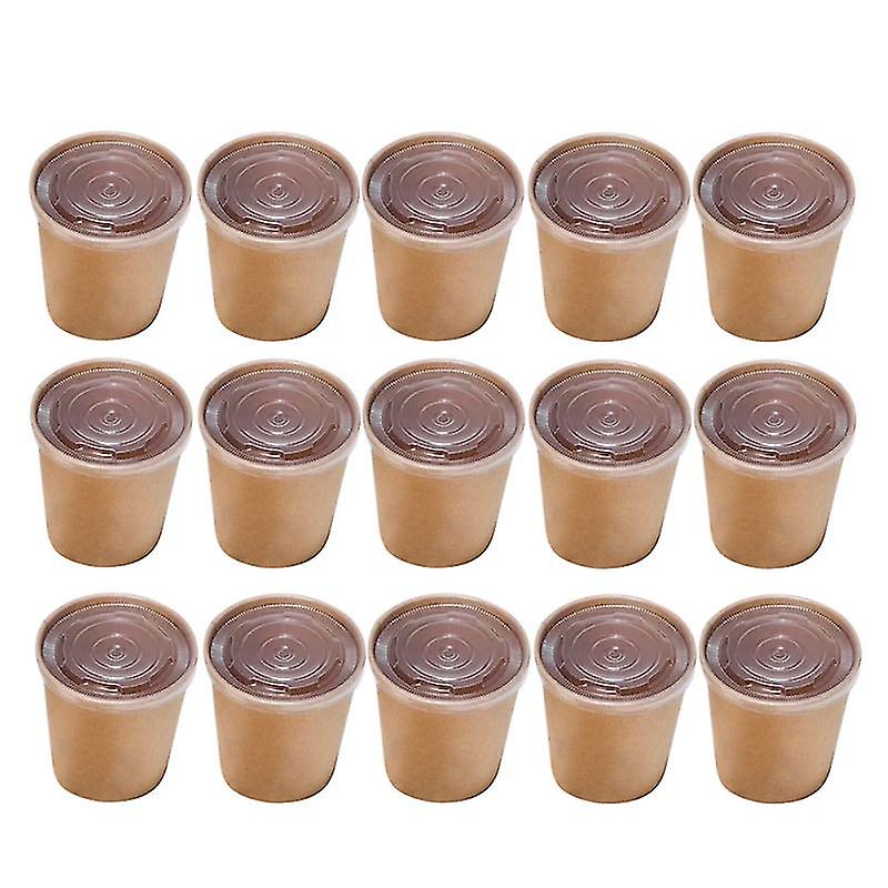 50pcs Kraft Paper Soup Cup