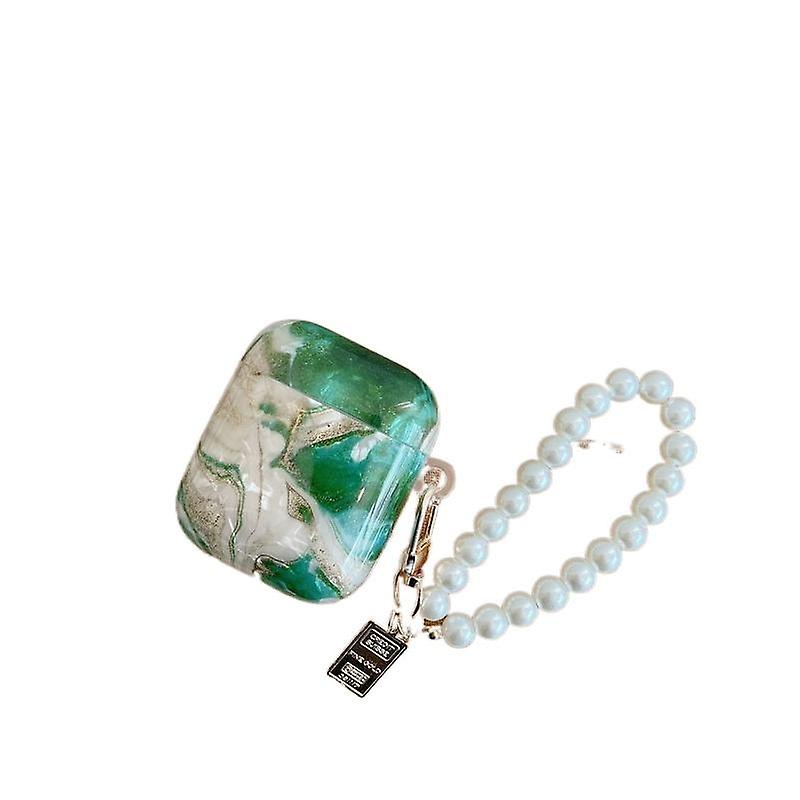 Protective Skin Case For Airpods 1 2 3 Pro Leopard Shell Marble With Keychain