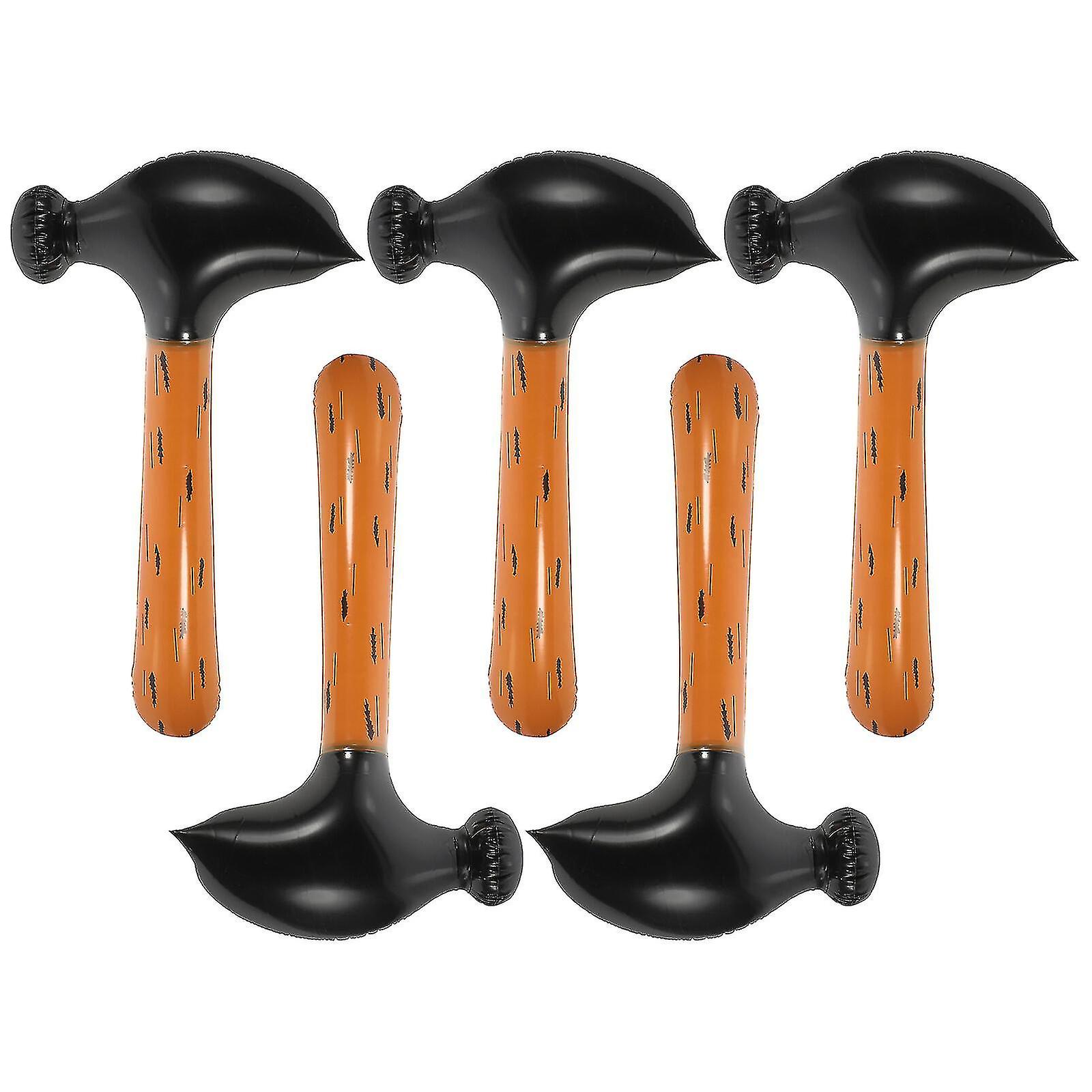 5pcs Pool Party Inflatable Hammer Prop Decorative Toy Hammer Funny Hammer Toy For Kid
