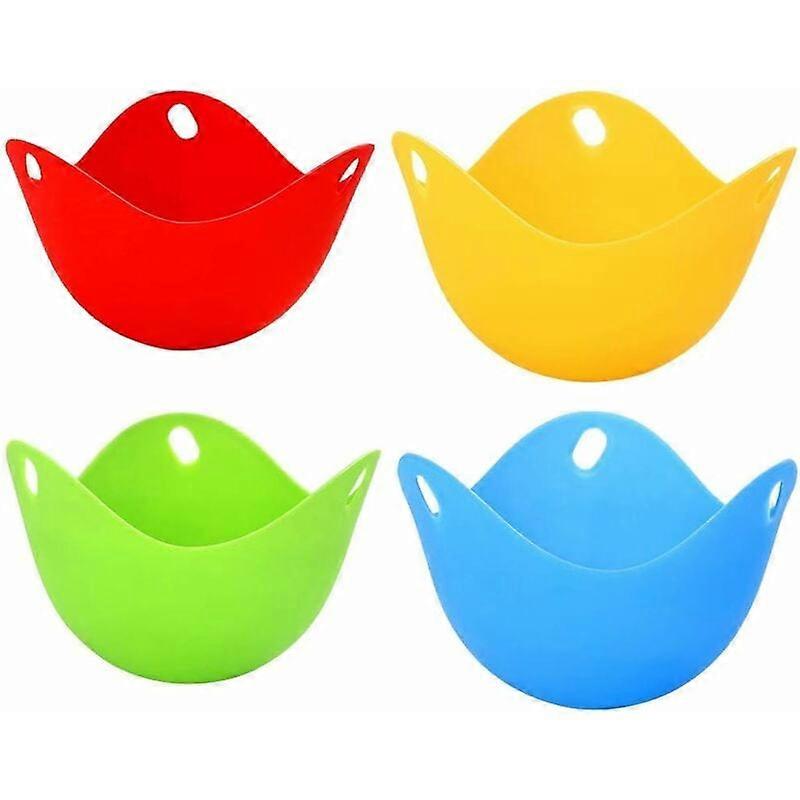 Silicone Egg Poachers, 4 Pcs Silicone Egg Poachers, Poached Egg Steamer, BPA Free Beef Pods Poached Egg Making Set